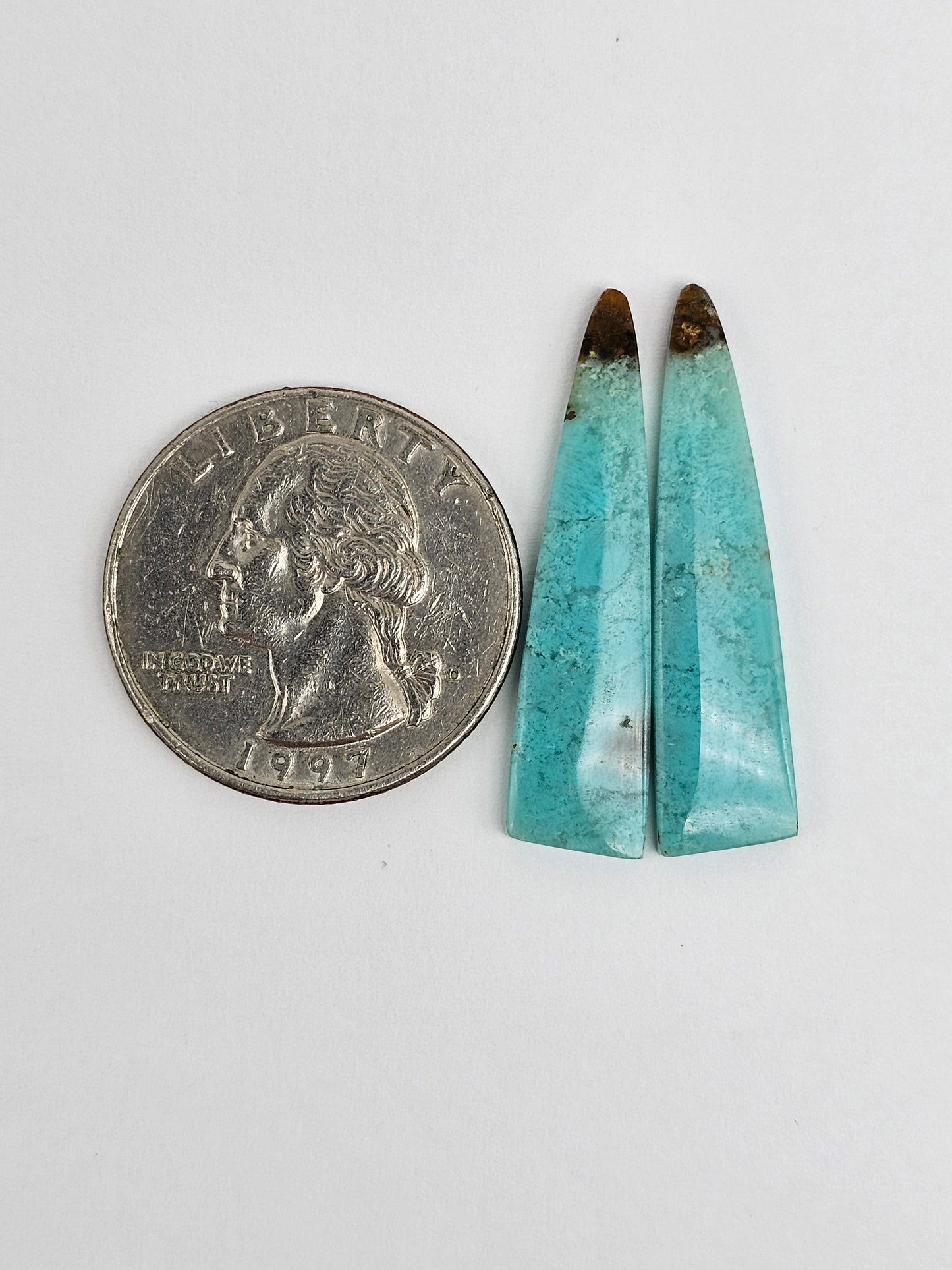Chrysocolla Cabochon Pair