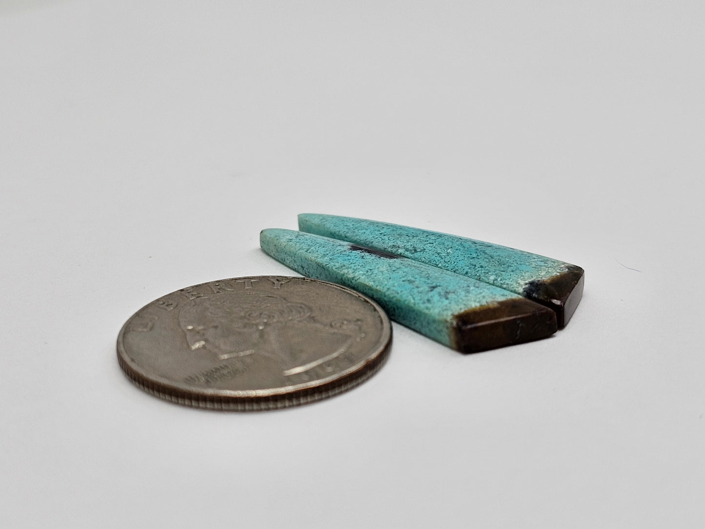 Chrysocolla Cabochon Pair