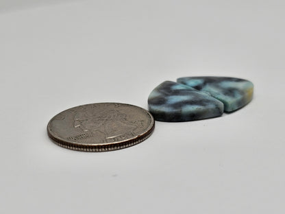 Chrysocolla Cabochon Pair