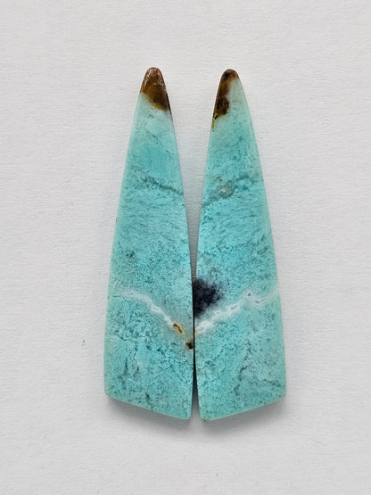Chrysocolla Cabochon Pair
