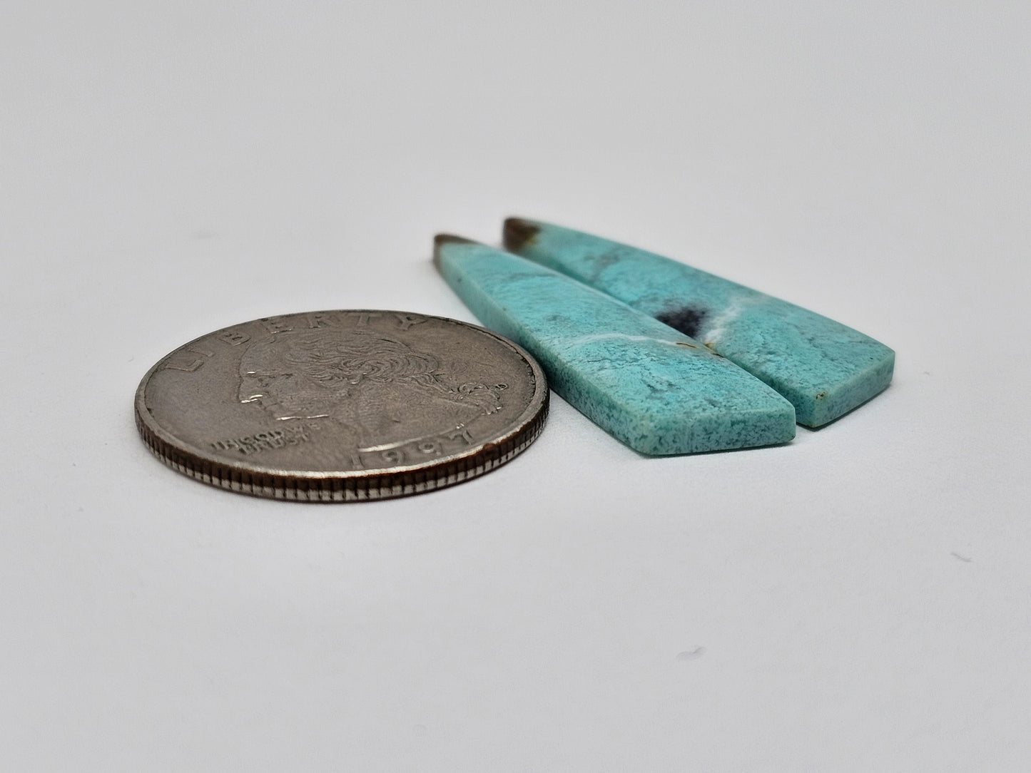 Chrysocolla Cabochon Pair