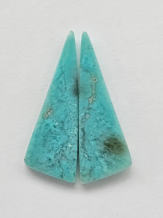 Chrysocolla Cabochon Pair