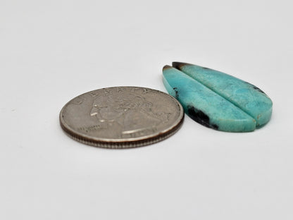 Chrysocolla Cabochon Pair