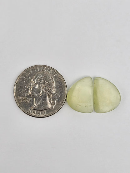 Jade Cabochon Pair