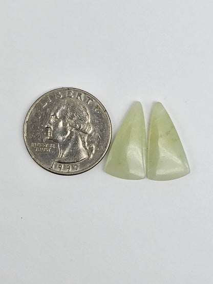 Jade Cabochon Pair