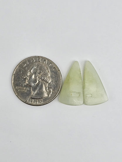 Jade Cabochon Pair