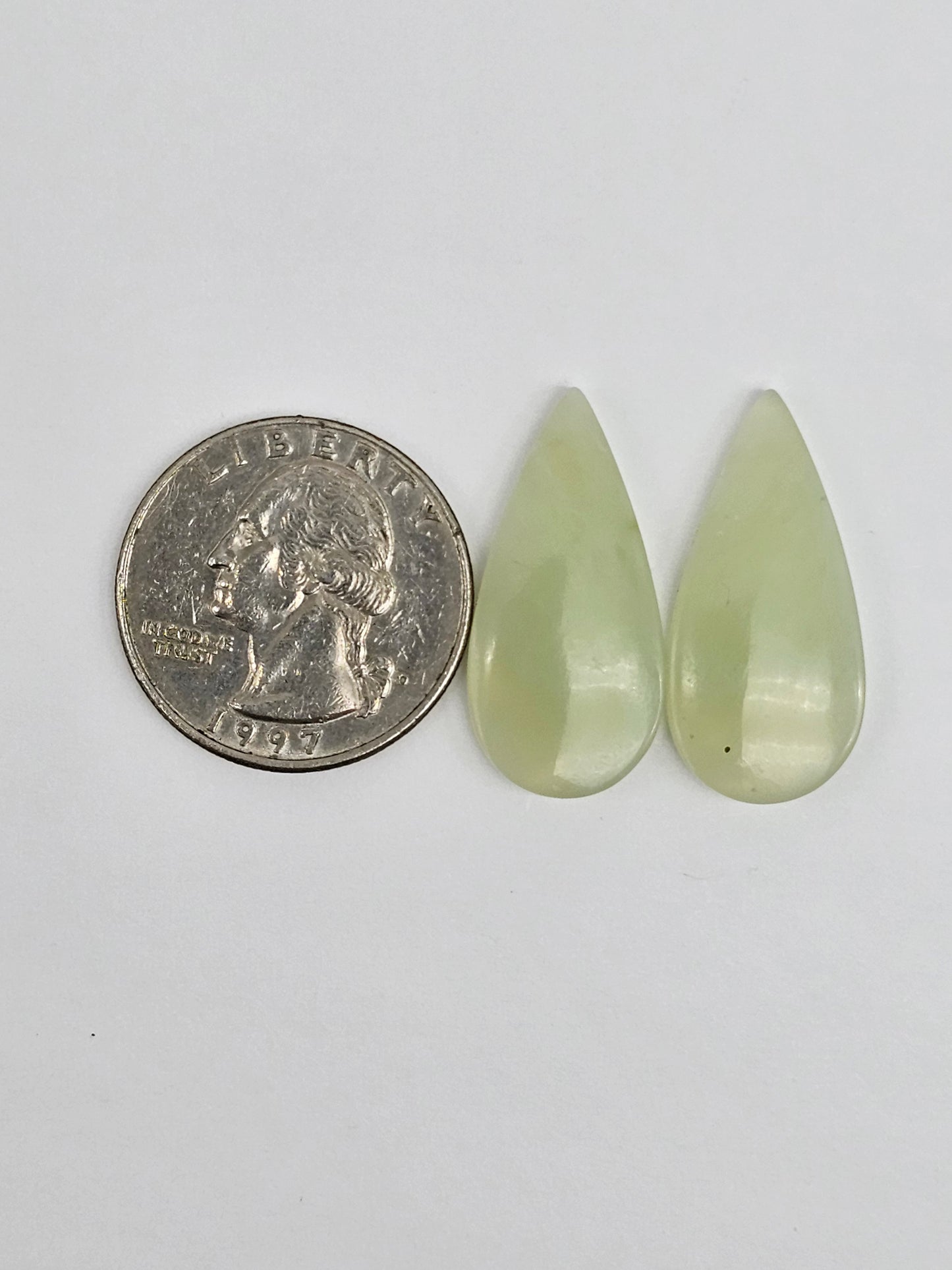 Jade Cabochon Pair