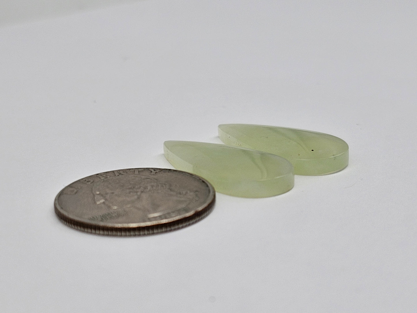Jade Cabochon Pair