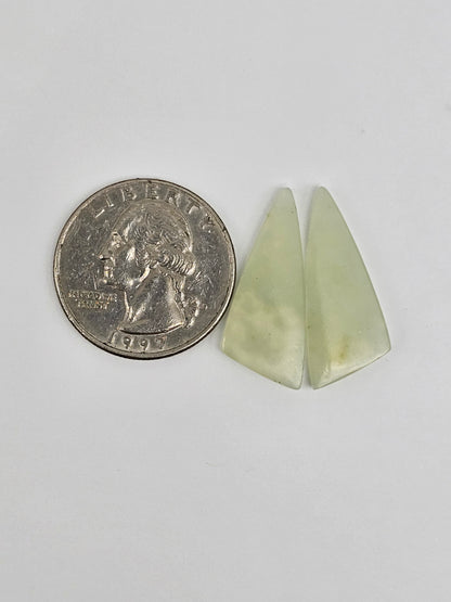Jade Cabochon Pair
