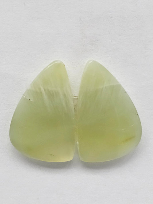 Jade Cabochon Pair