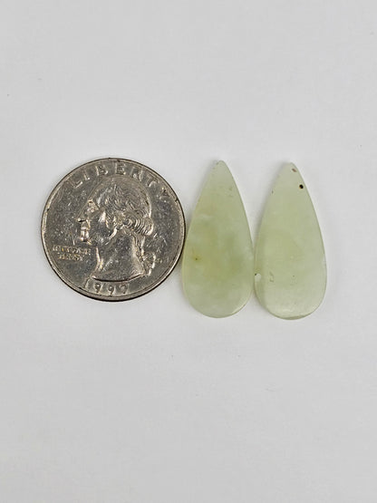 Jade Cabochon Pair
