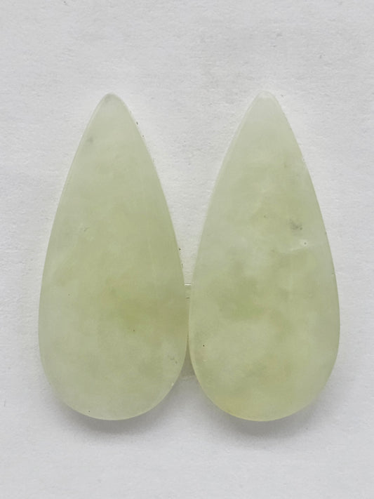 Jade Cabochon Pair