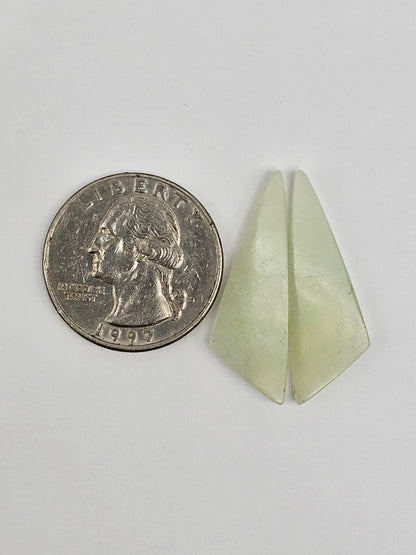 Jade Cabochon Pair