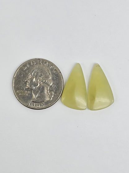 Jade Cabochon Pair