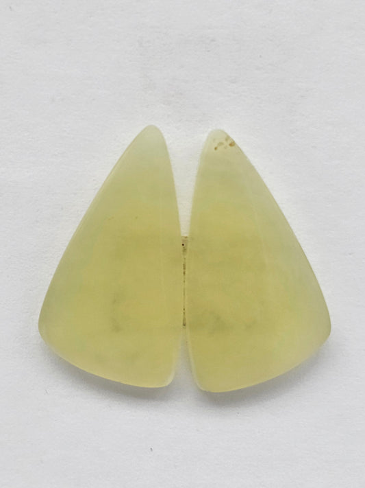 Jade Cabochon Pair