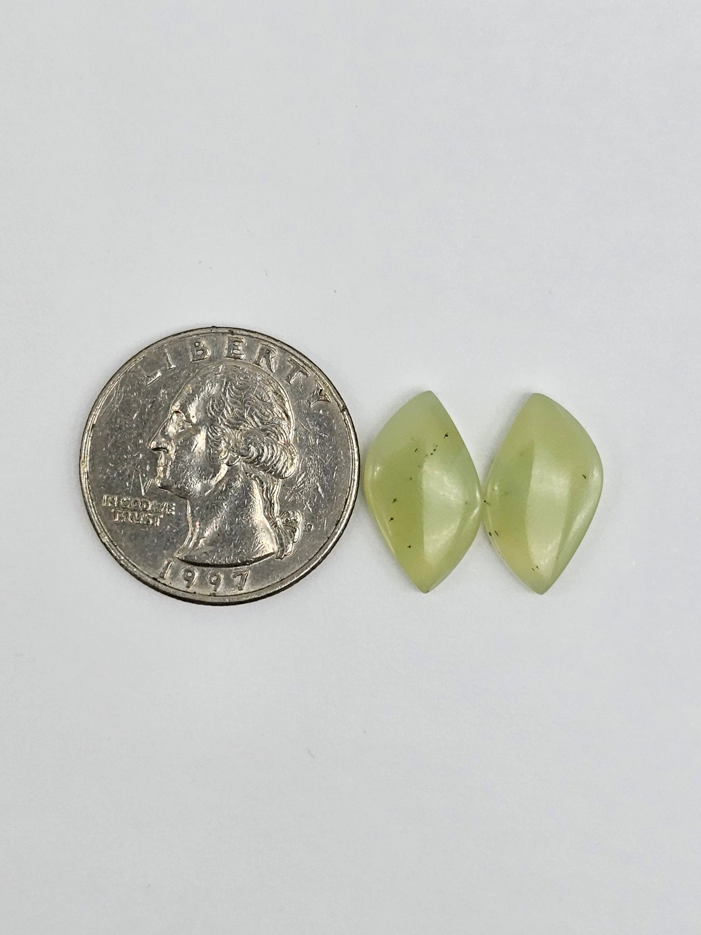 Jade Cabochon Pair