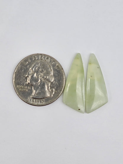 Jade Cabochon Pair
