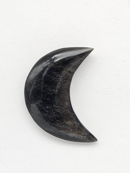 Gold sheen Obsidian Moon Cabochon