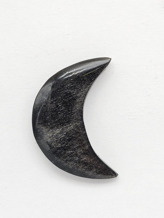 Gold sheen Obsidian Moon Cabochon