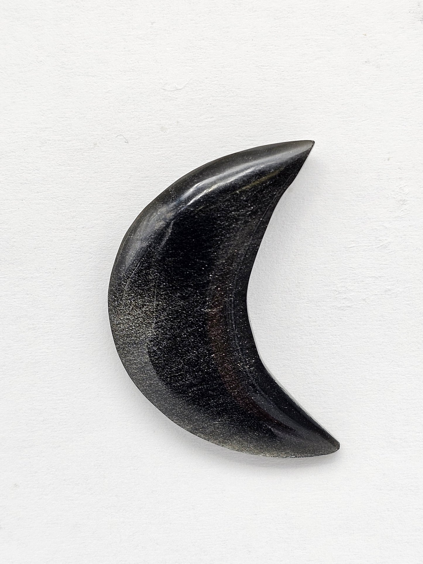 Silver Obsidian Moon Cabochon