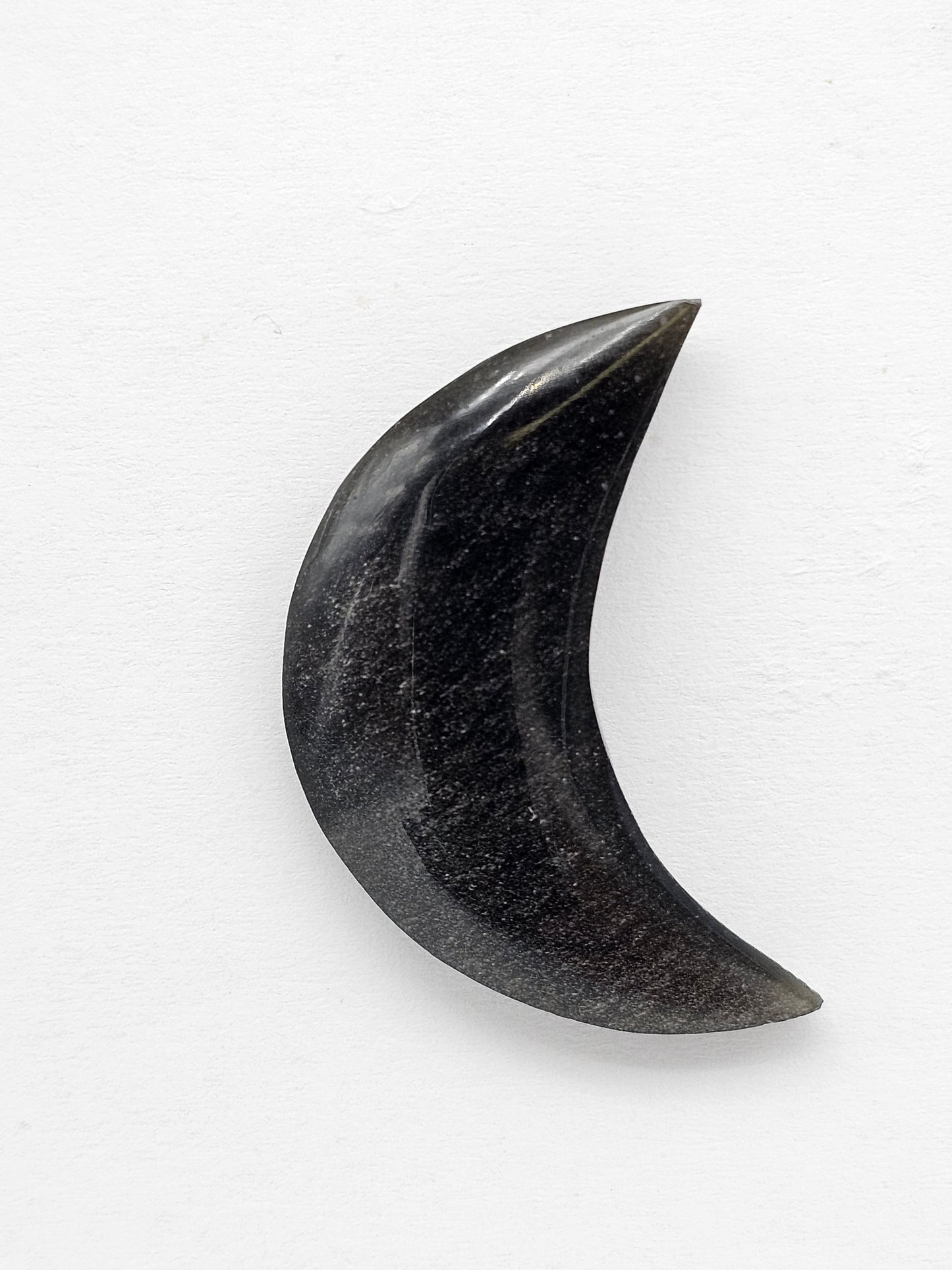 Silver Obsidian Moon Cabochon