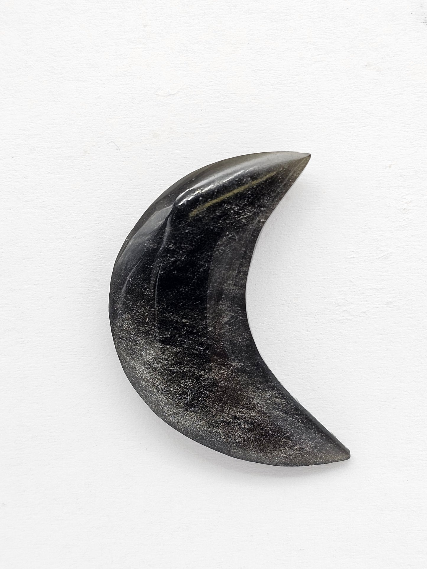 Gold sheen Obsidian Moon Cabochon