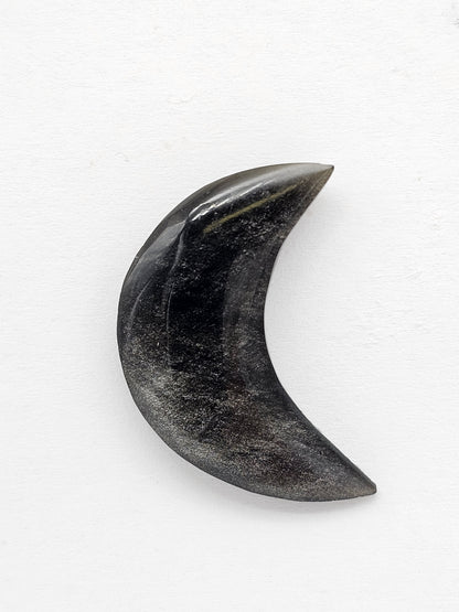 Gold sheen Obsidian Moon Cabochon