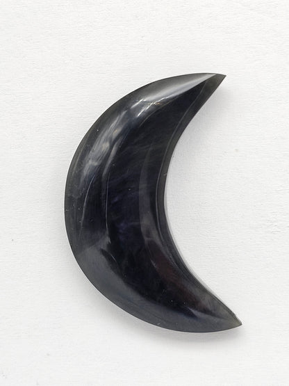 Velvet Obsidian Moon Cabochon