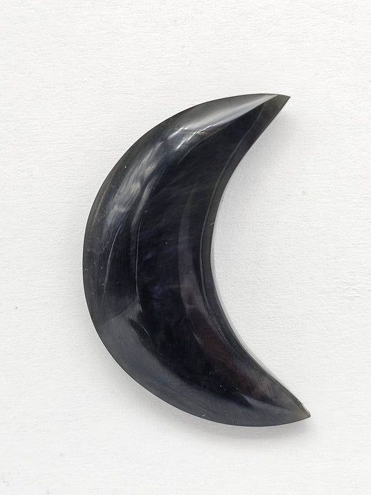 Velvet Obsidian Moon Cabochon