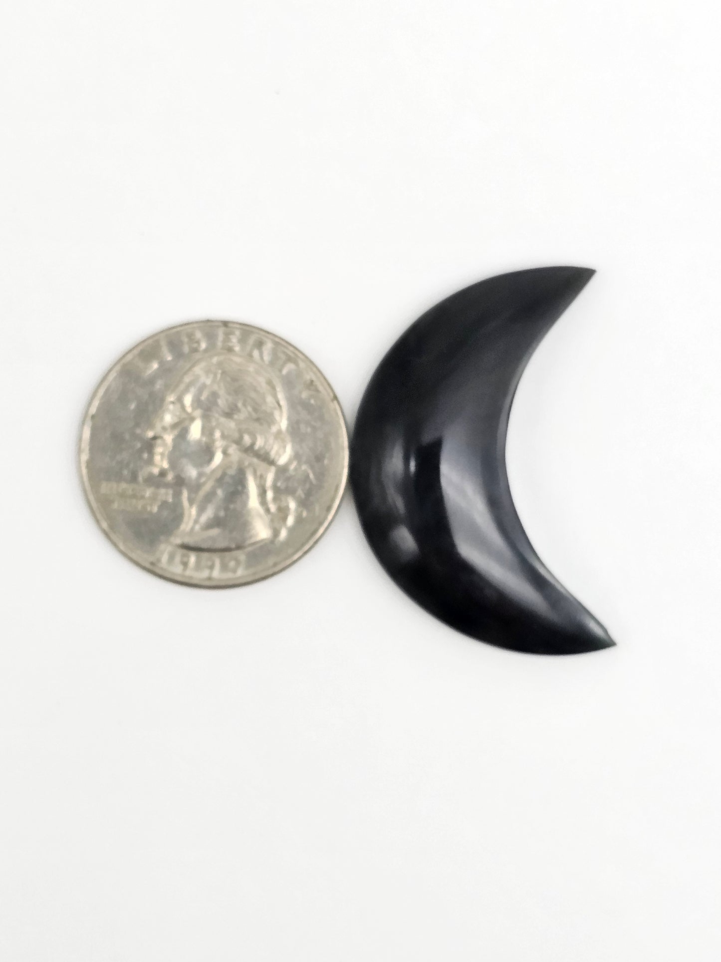 Velvet Obsidian Moon Cabochon