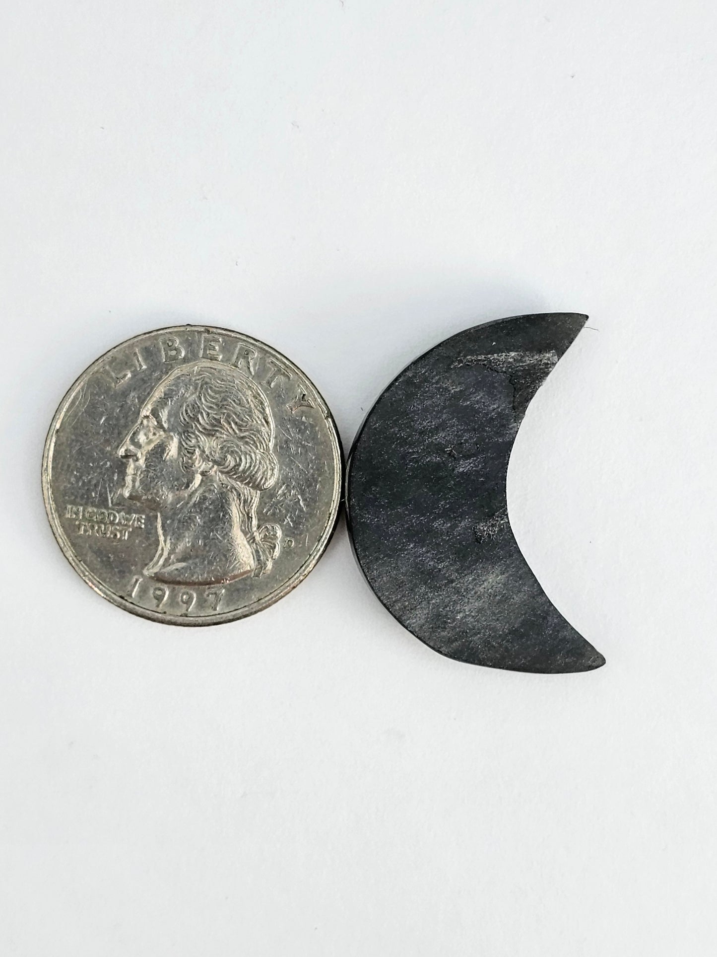 Silver Obsidian Moon Cabochon