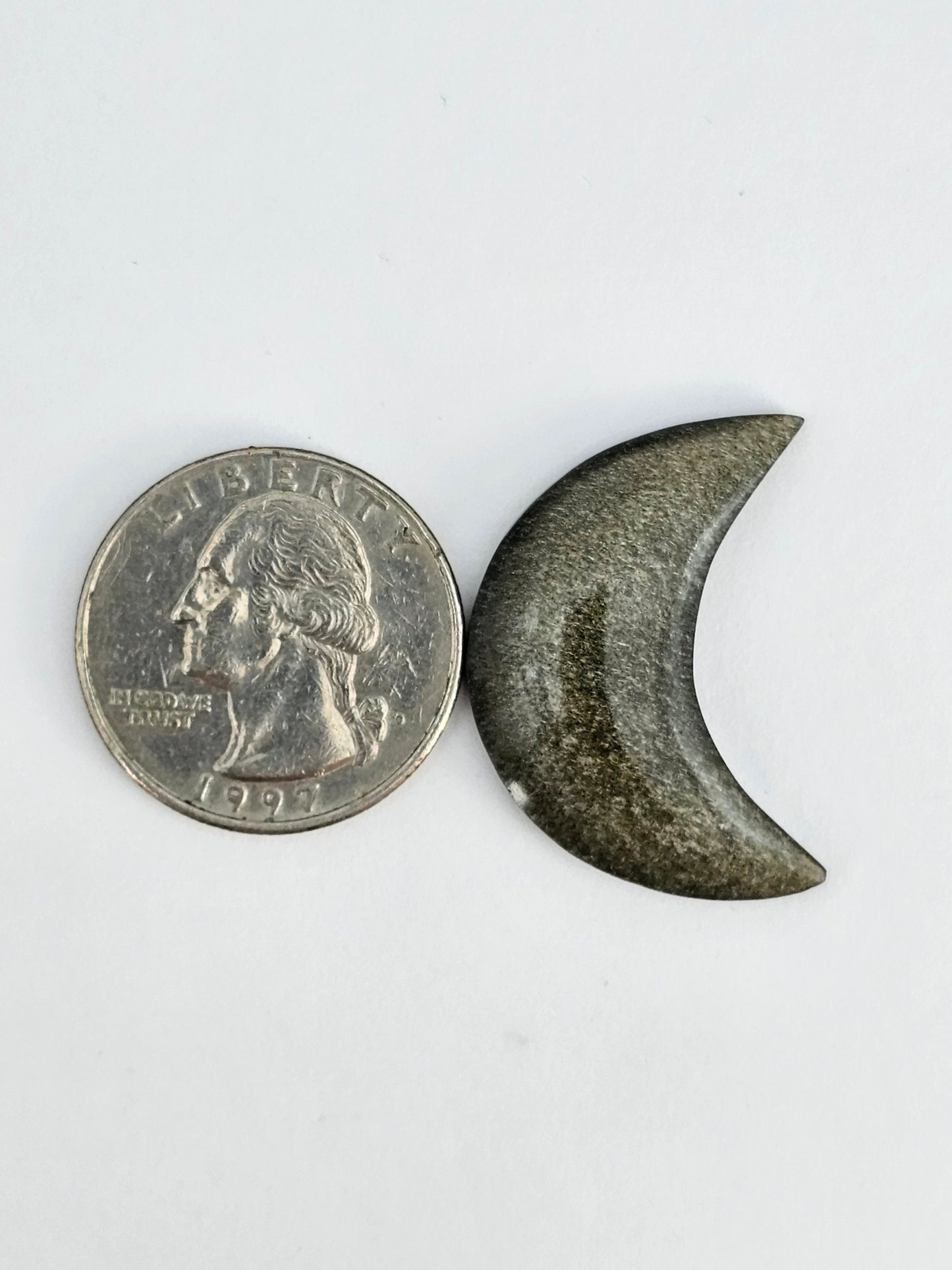 Golden Obsidian Moon Cabochon