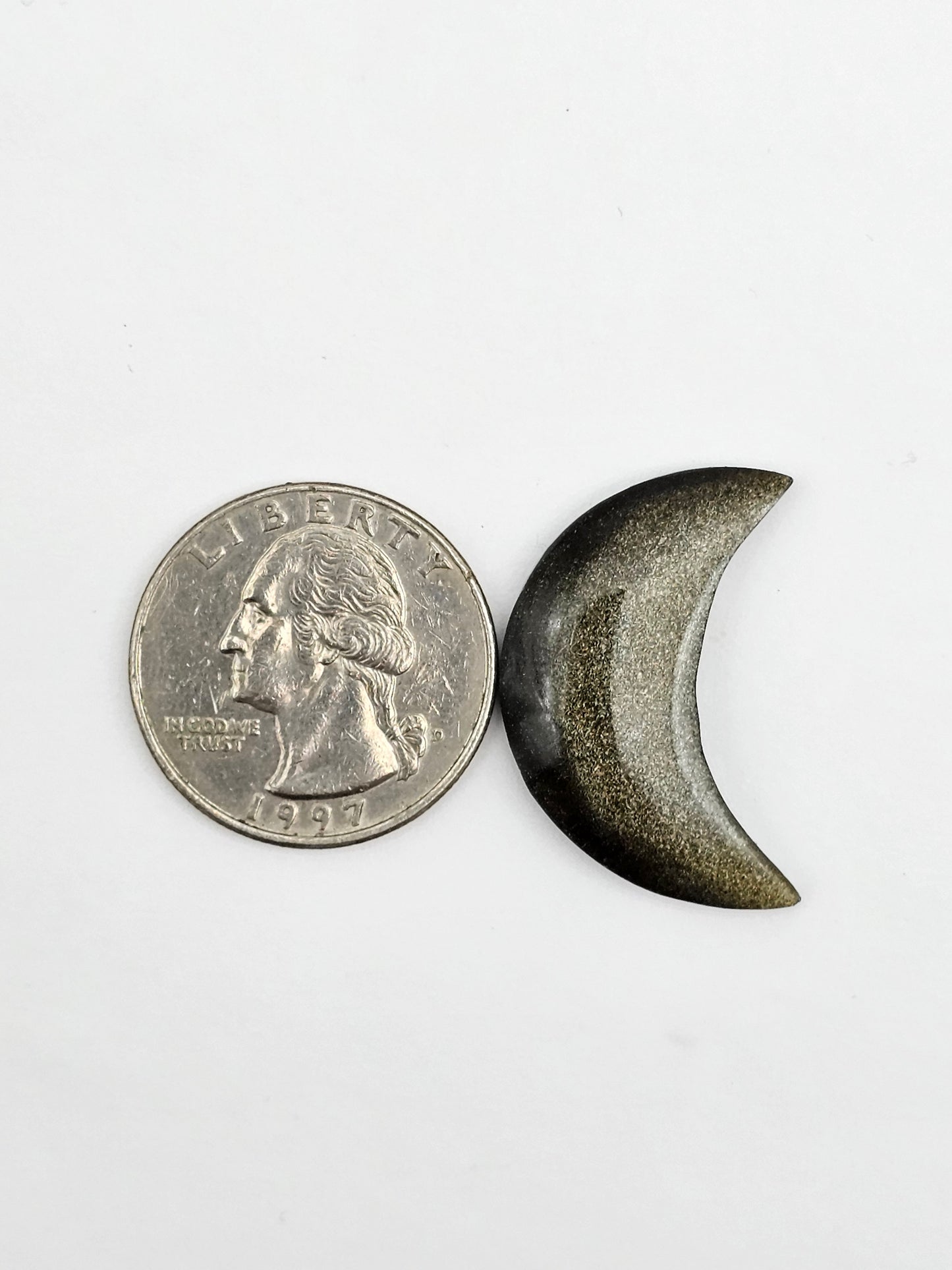 Golden Obsidian Moon Cabochon