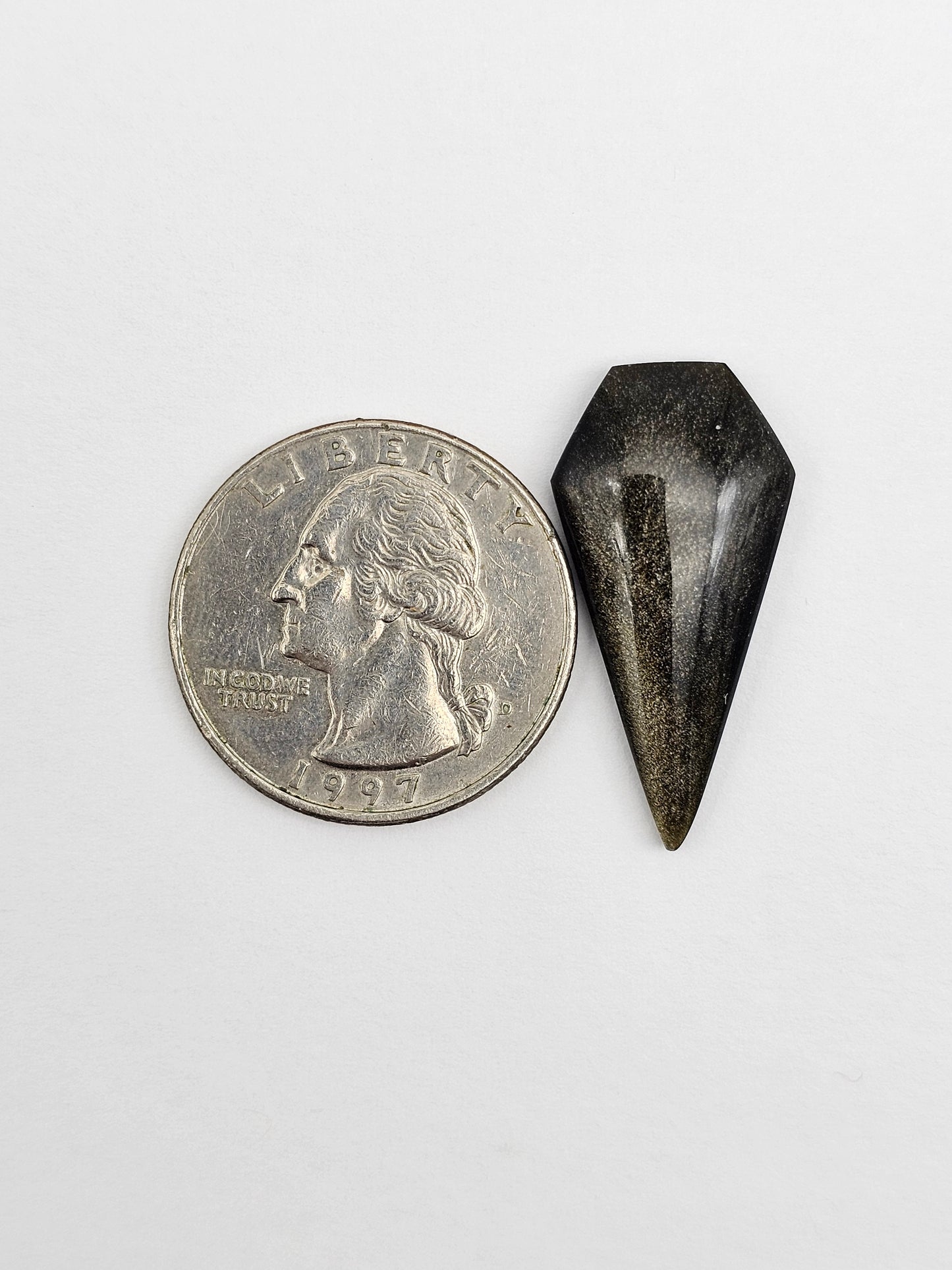 Obsidian Long Shield Cabochon