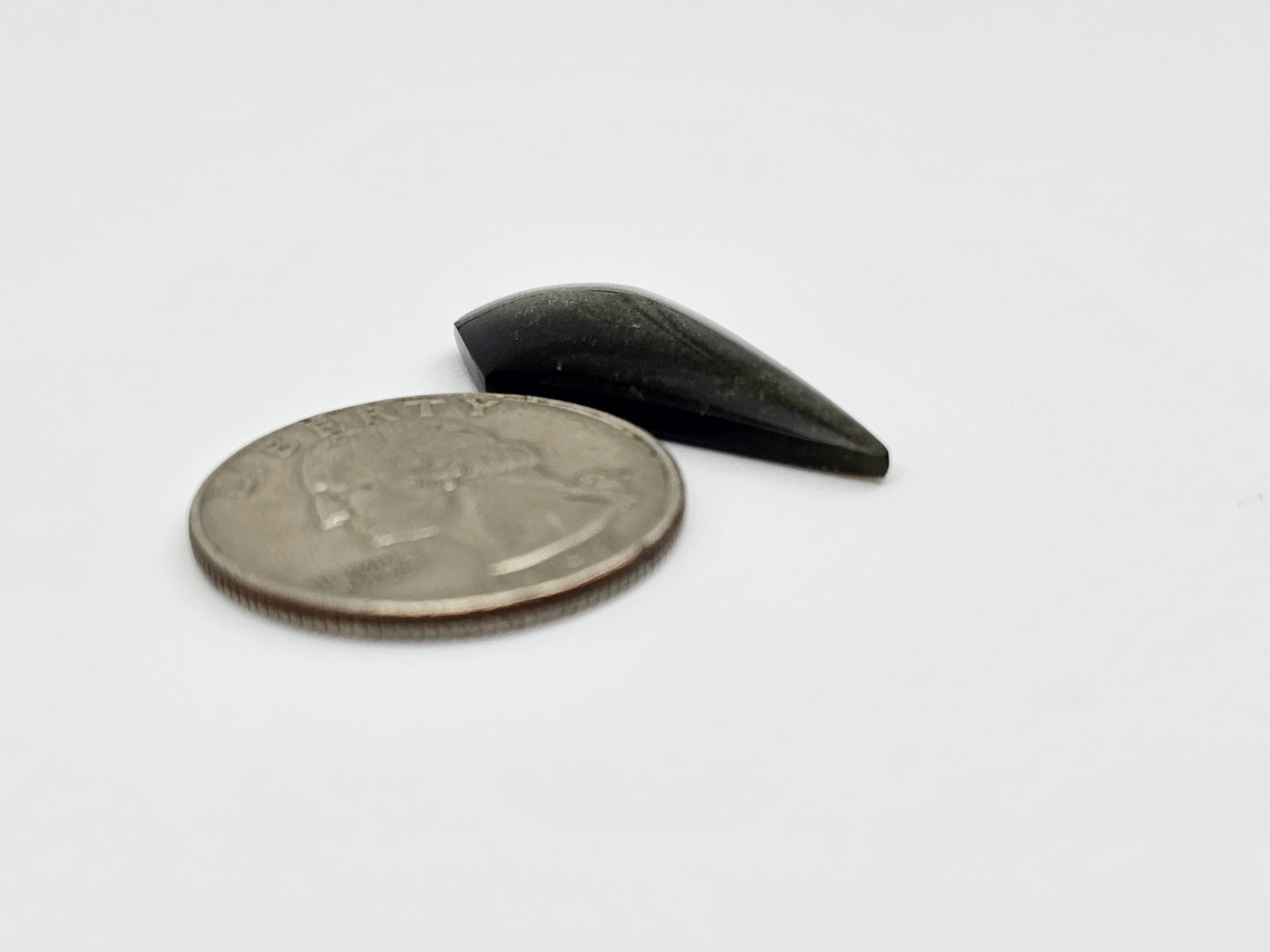 Obsidian Long Shield Cabochon