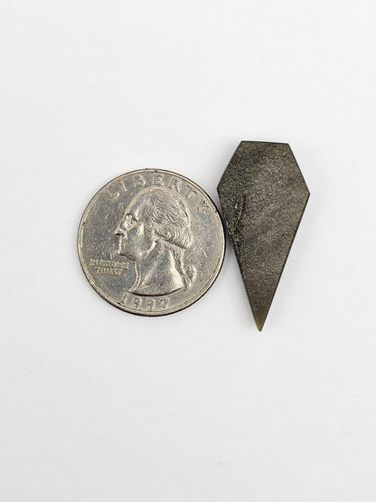 Obsidian Long Shield Cabochon