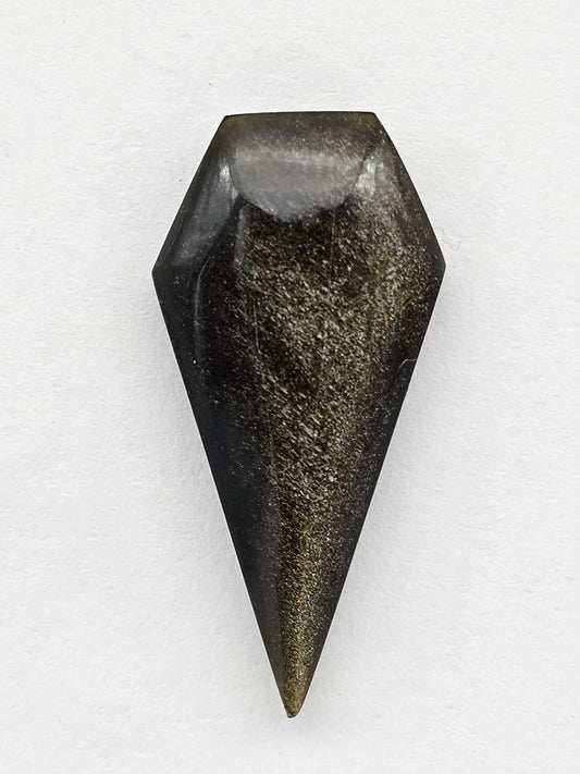 Obsidian Long Shield Cabochon