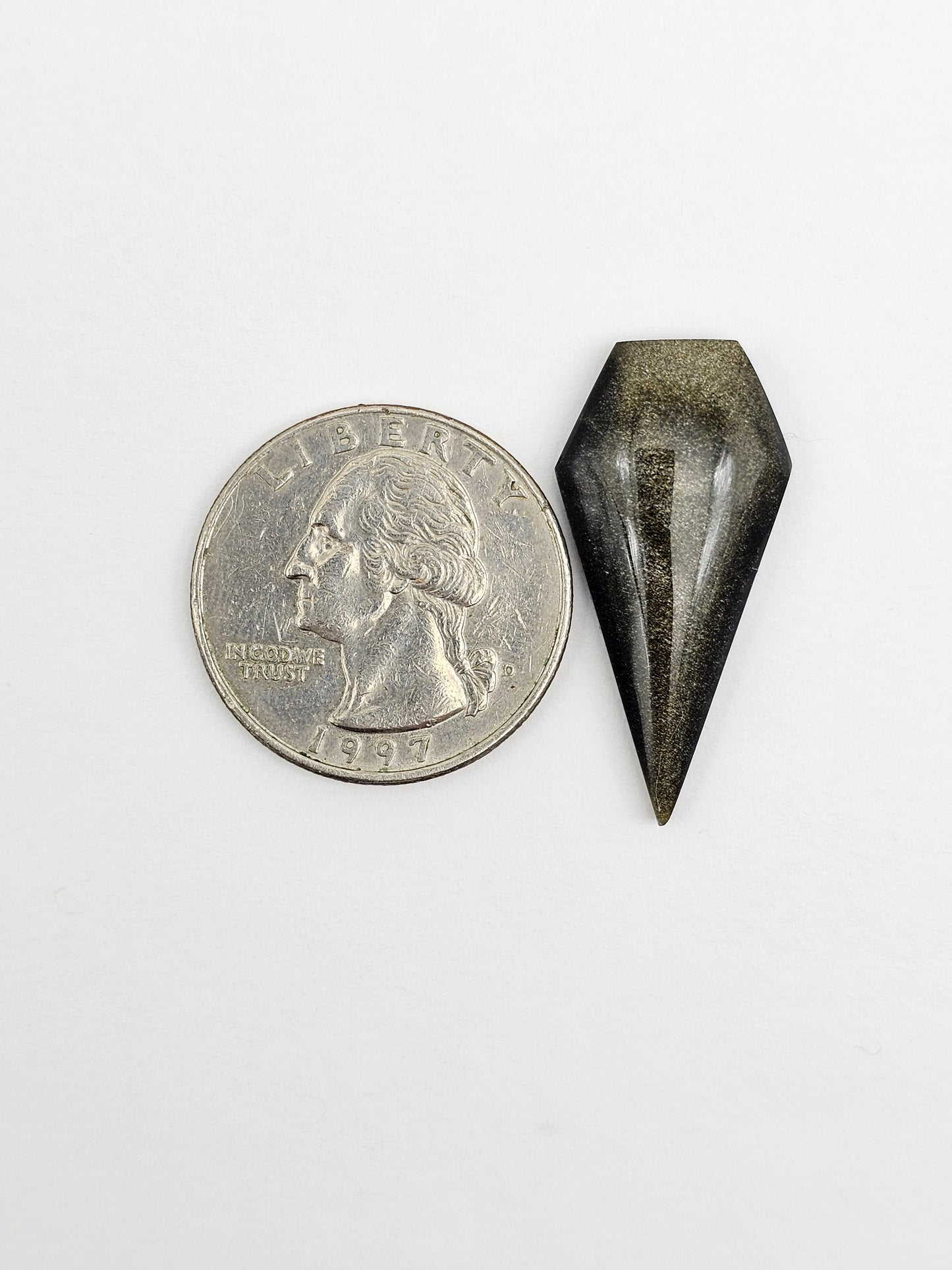 Obsidian Long Shield Cabochon
