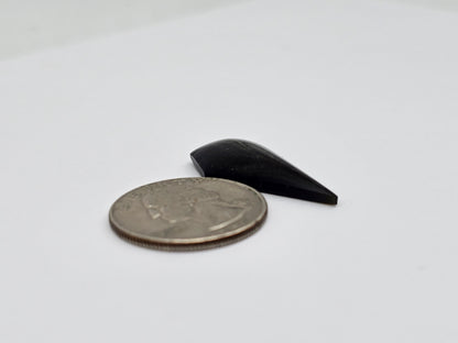 Obsidian Long Shield Cabochon