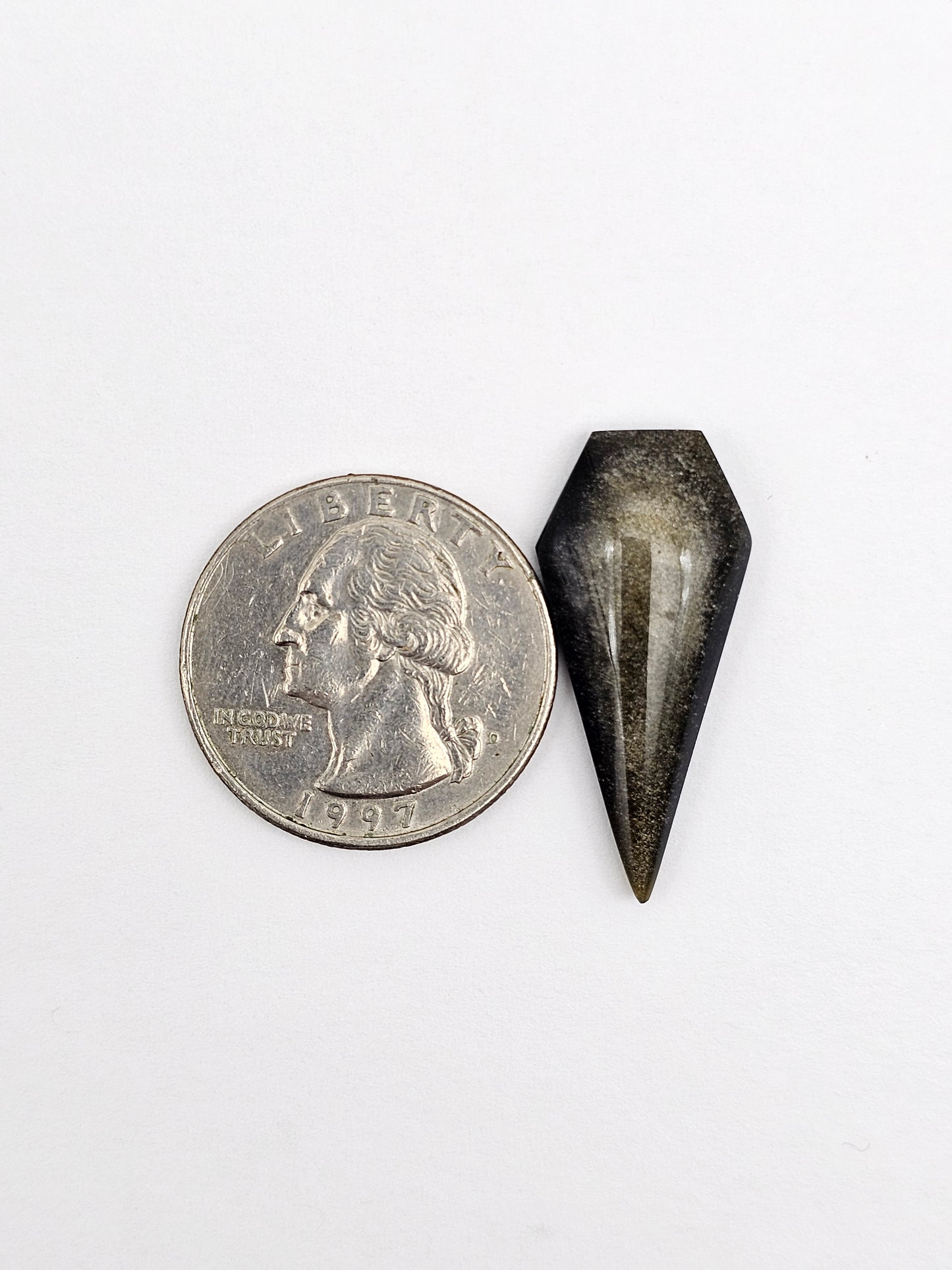 Obsidian Long Shield Cabochon