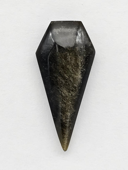 Obsidian Long Shield Cabochon