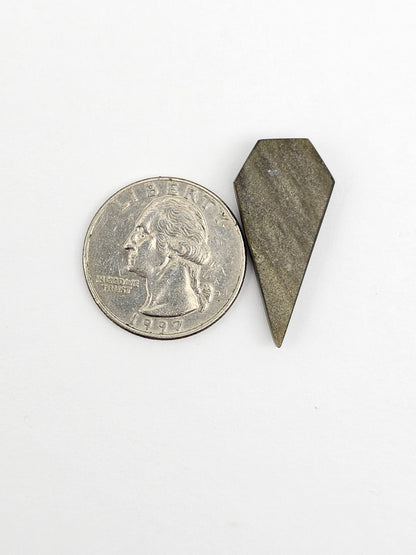 Obsidian Long Shield Cabochon