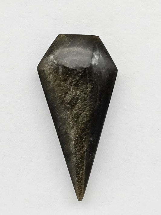 Obsidian Long Shield Cabochon