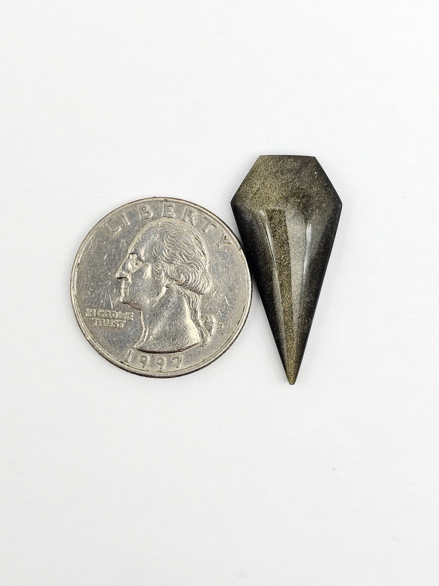 Obsidian Long Shield Cabochon