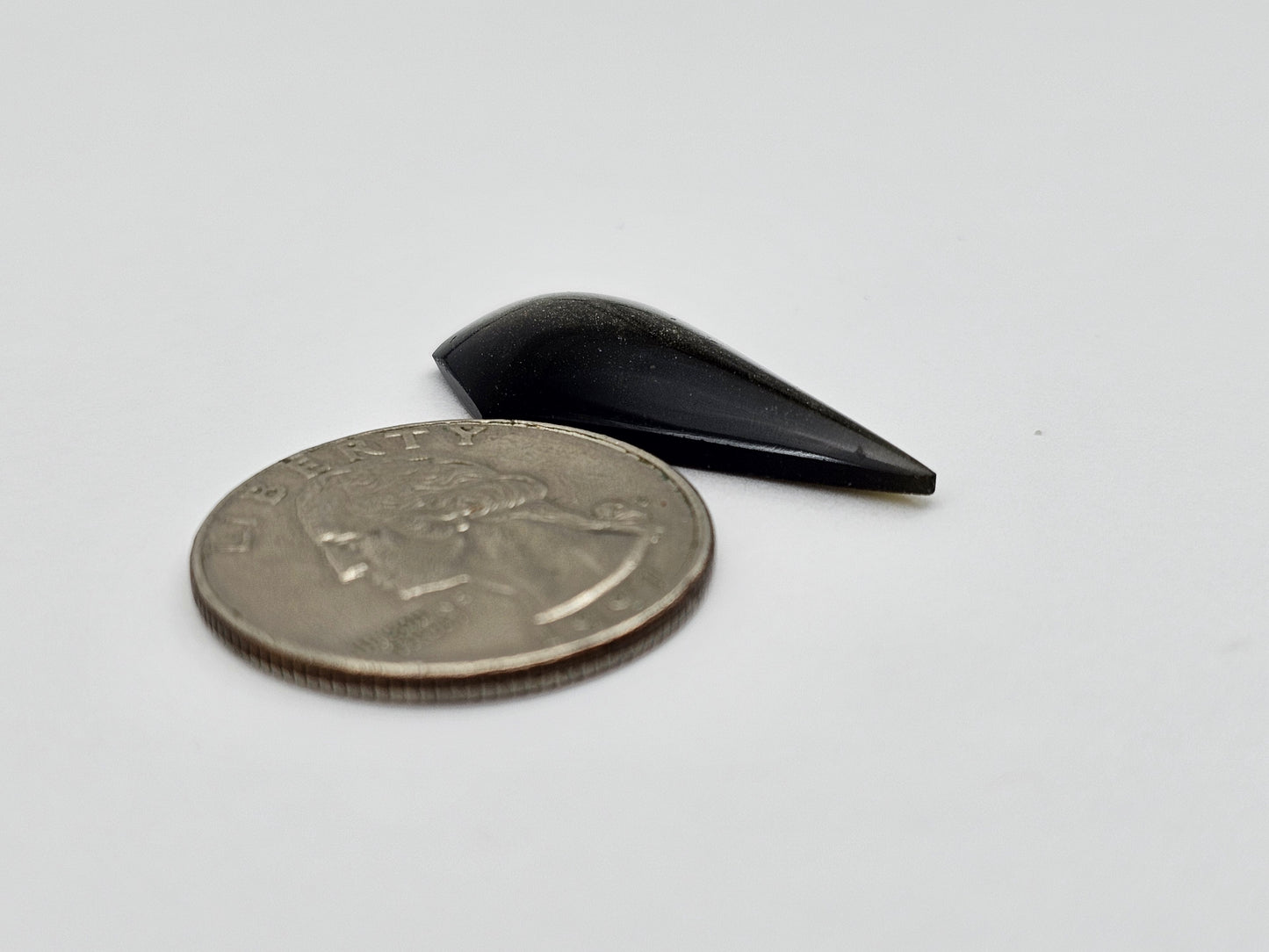 Obsidian Long Shield Cabochon