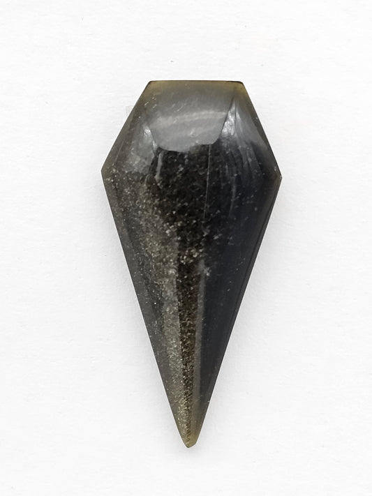 Obsidian Long Shield Cabochon