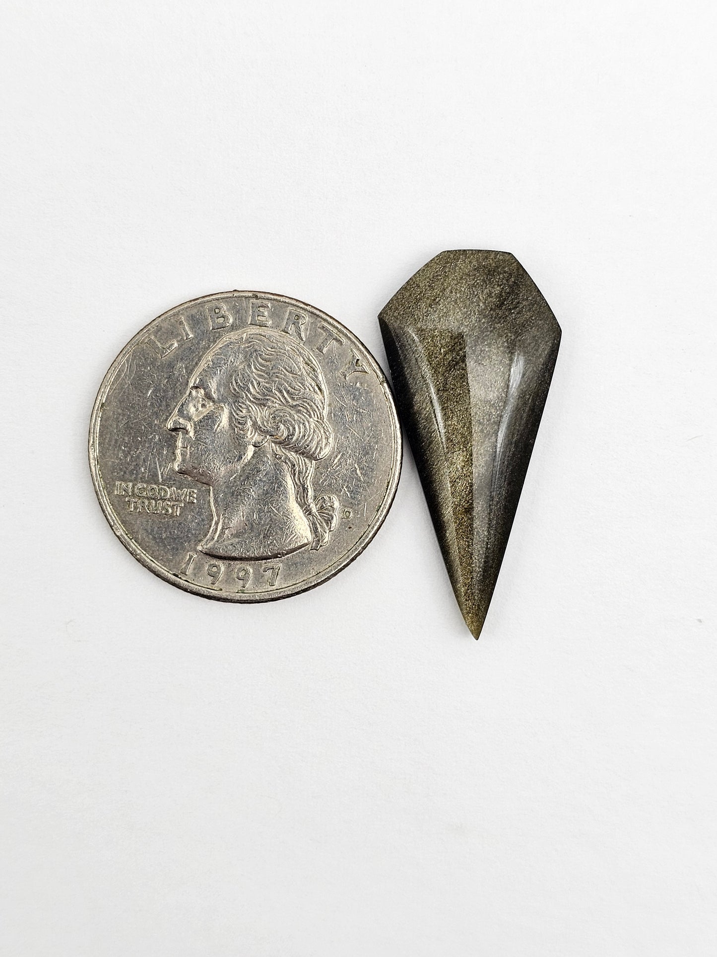 Obsidian Long Shield Cabochon