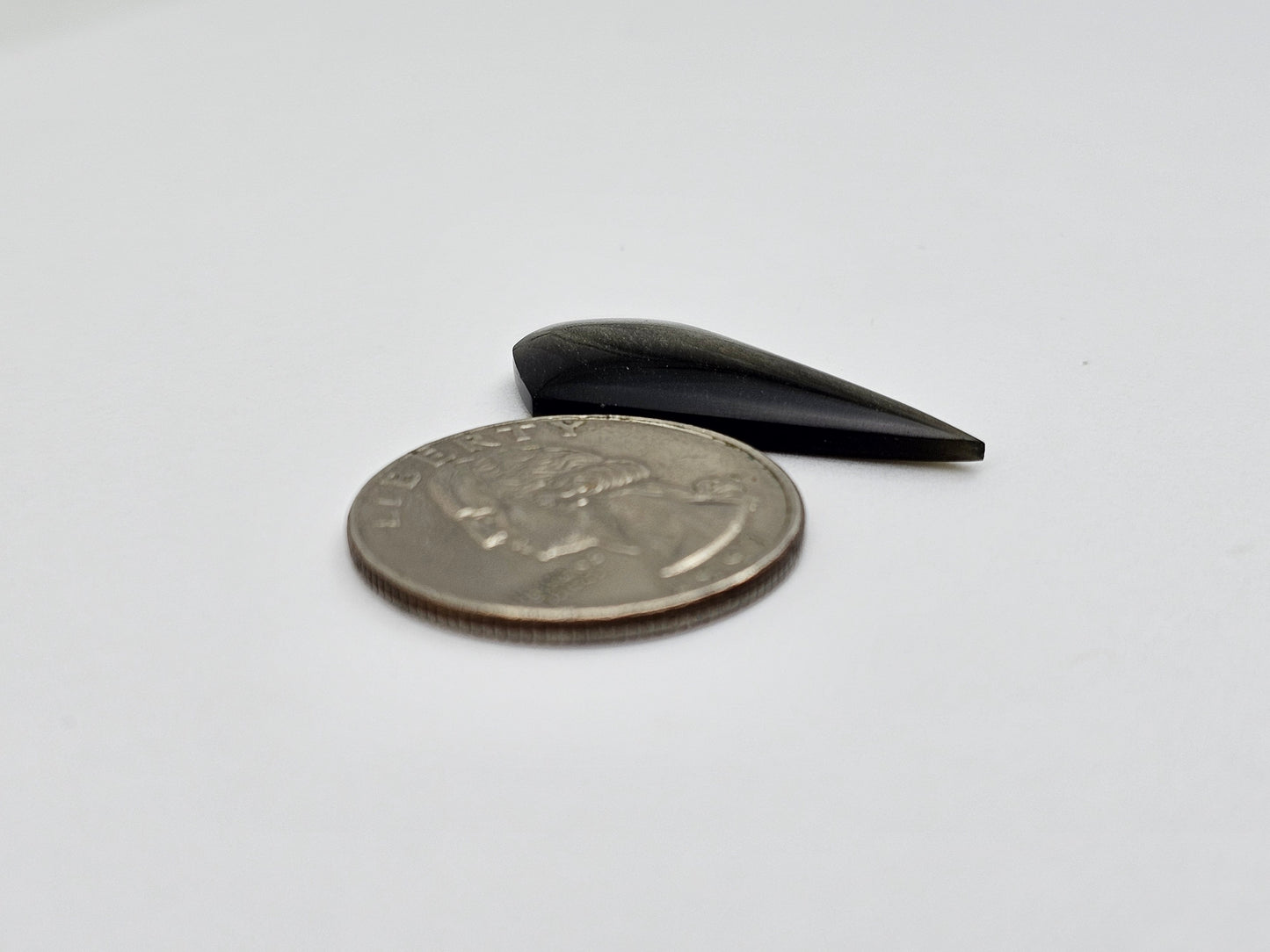 Obsidian Long Shield Cabochon