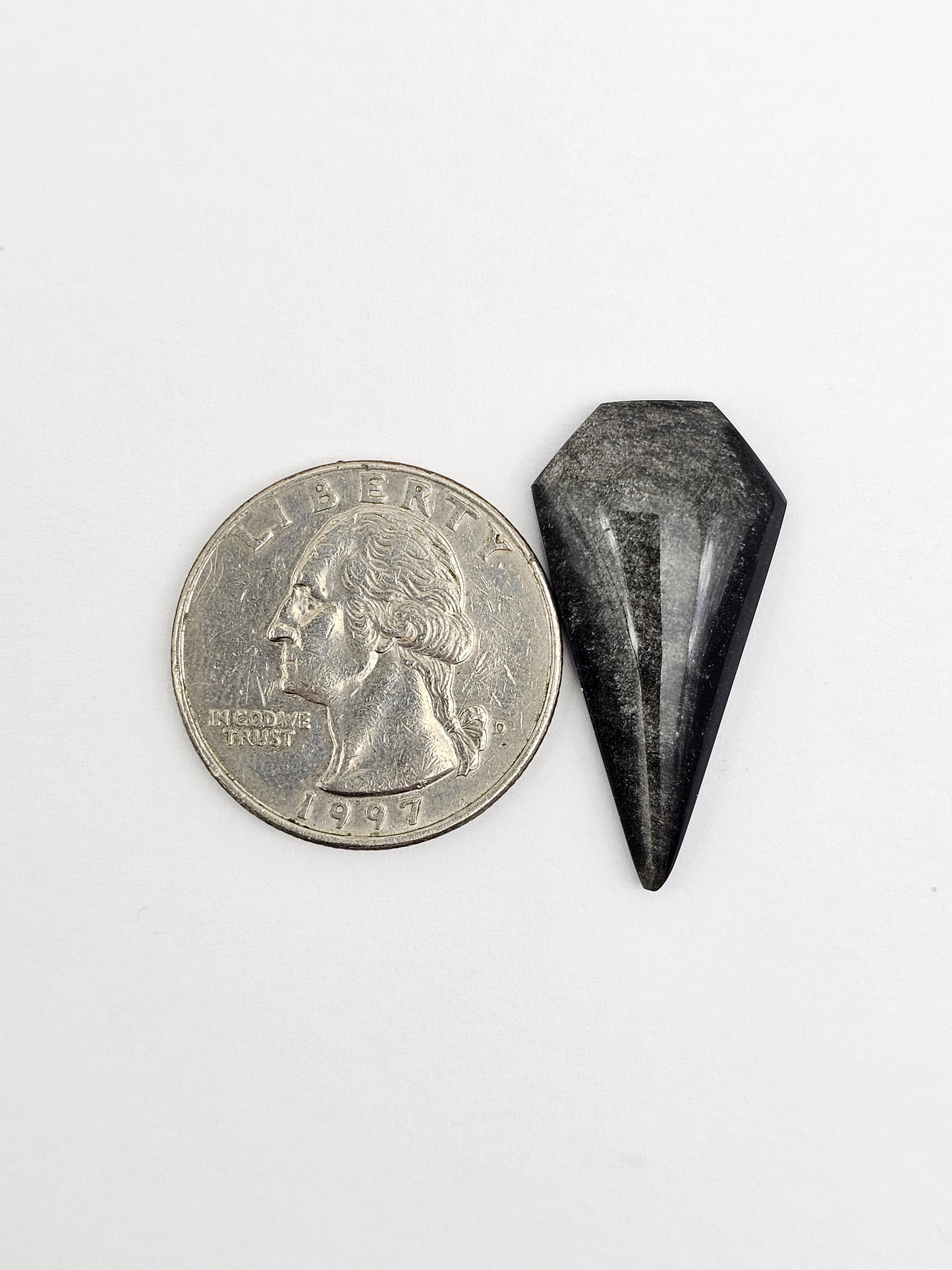 Obsidian Long Shield Cabochon