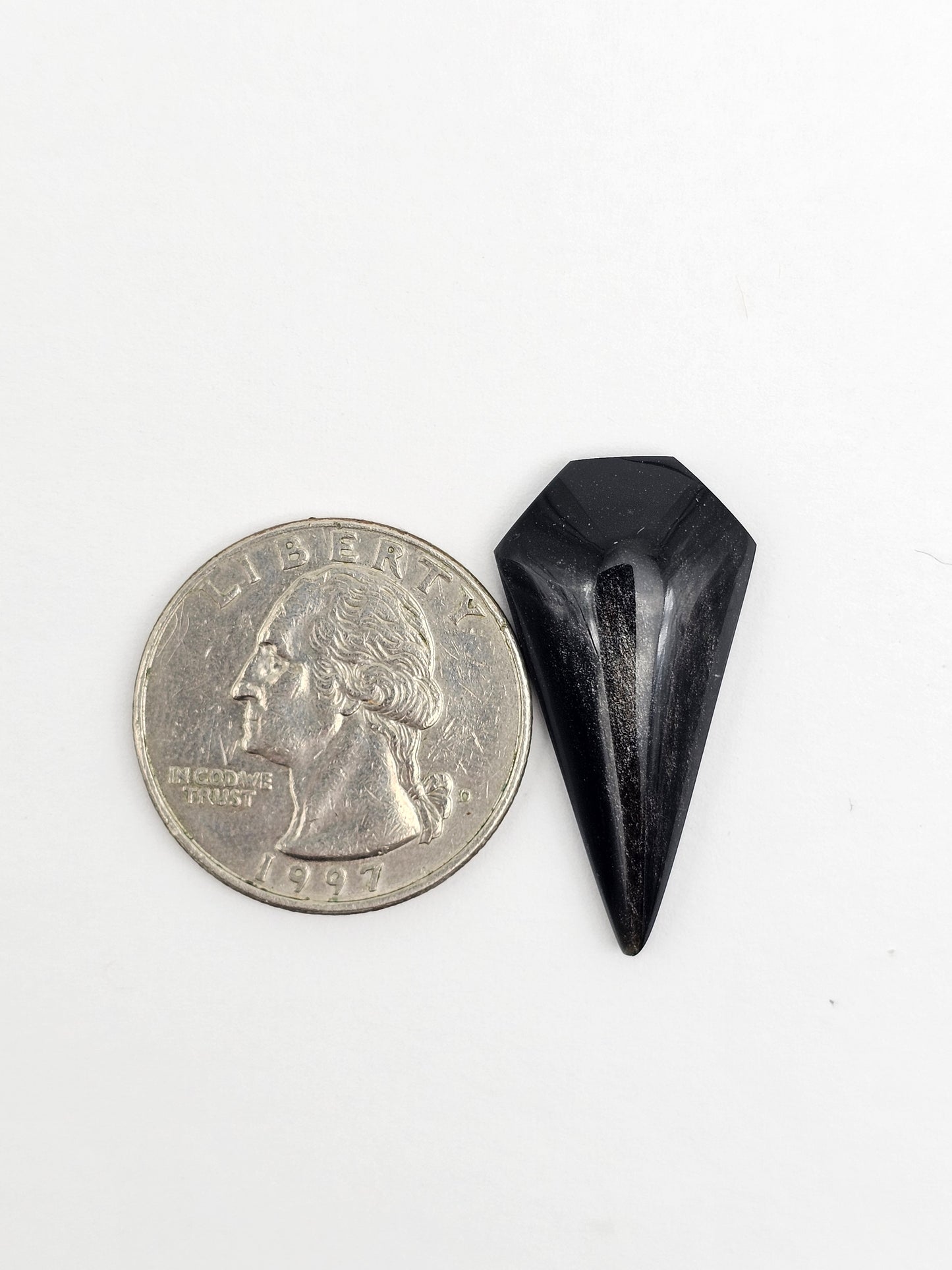 Obsidian Long Shield Cabochon